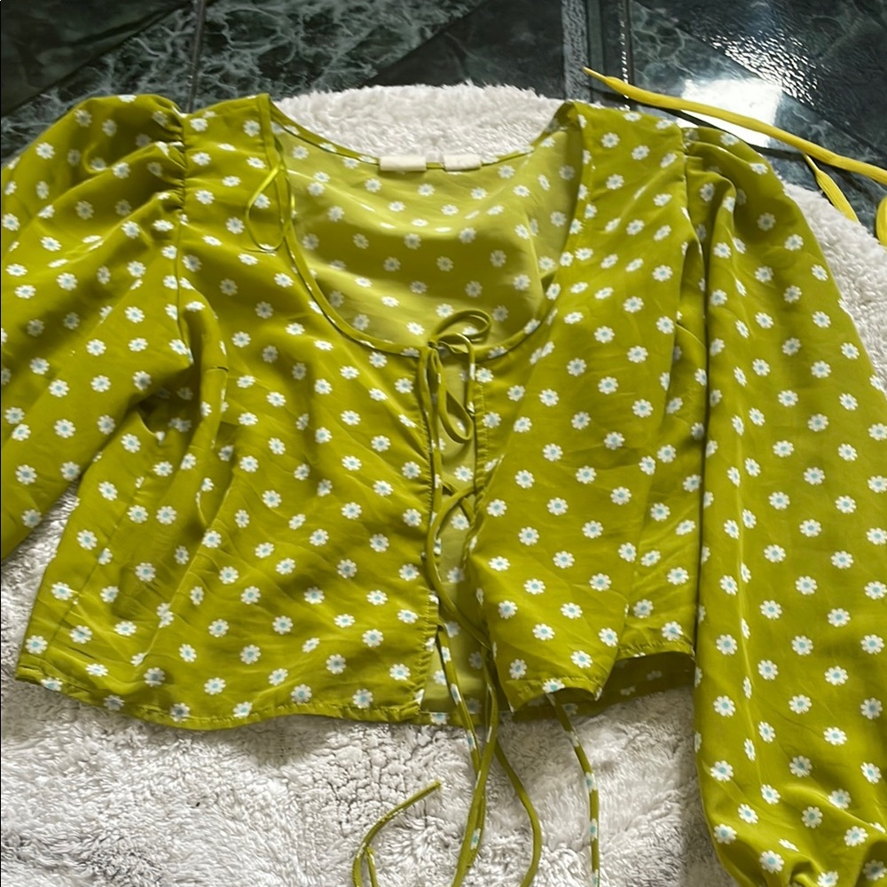 Floral Green Women's Top